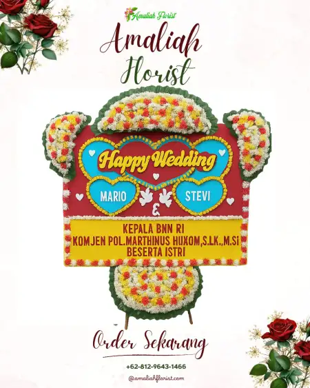 Papan Bunga Pernikahan Gedongkiwo